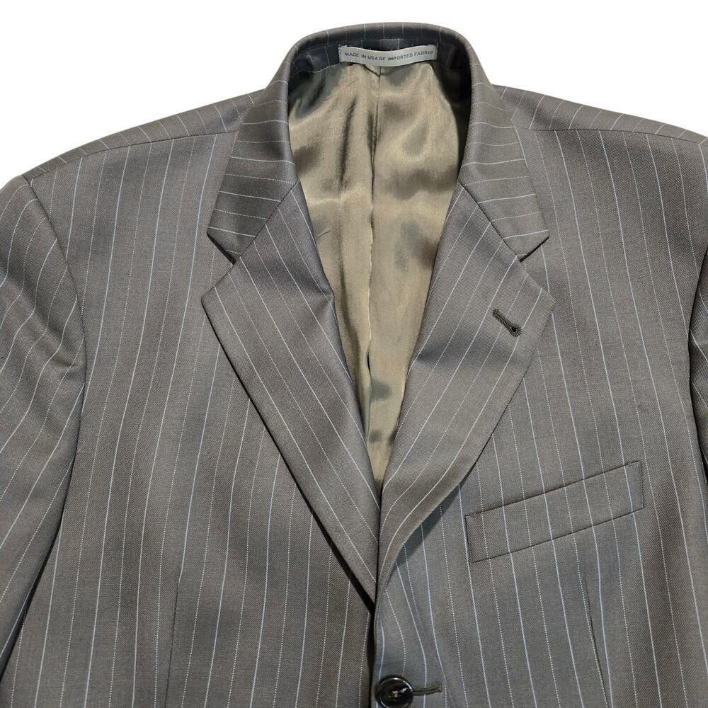 Joseph Abboud 100% Wool Pinstripe Suit Jacket Blazer Made in USA Size 40R - Picture 2 of 10